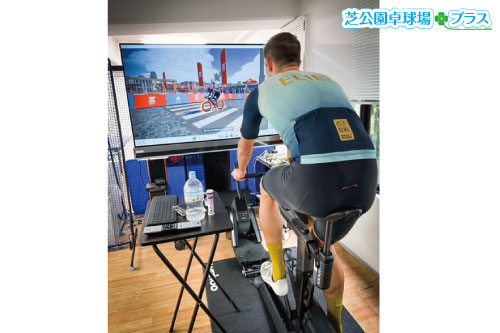 Zwiftスマートバイクの【早朝・夜間帯のセルフサービスプラン】を来人外国人がご利用。日本滞在期間の7日間を早朝セルフZwift+スマートバイクを楽しまれました。